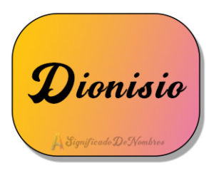 significado de dionisio
